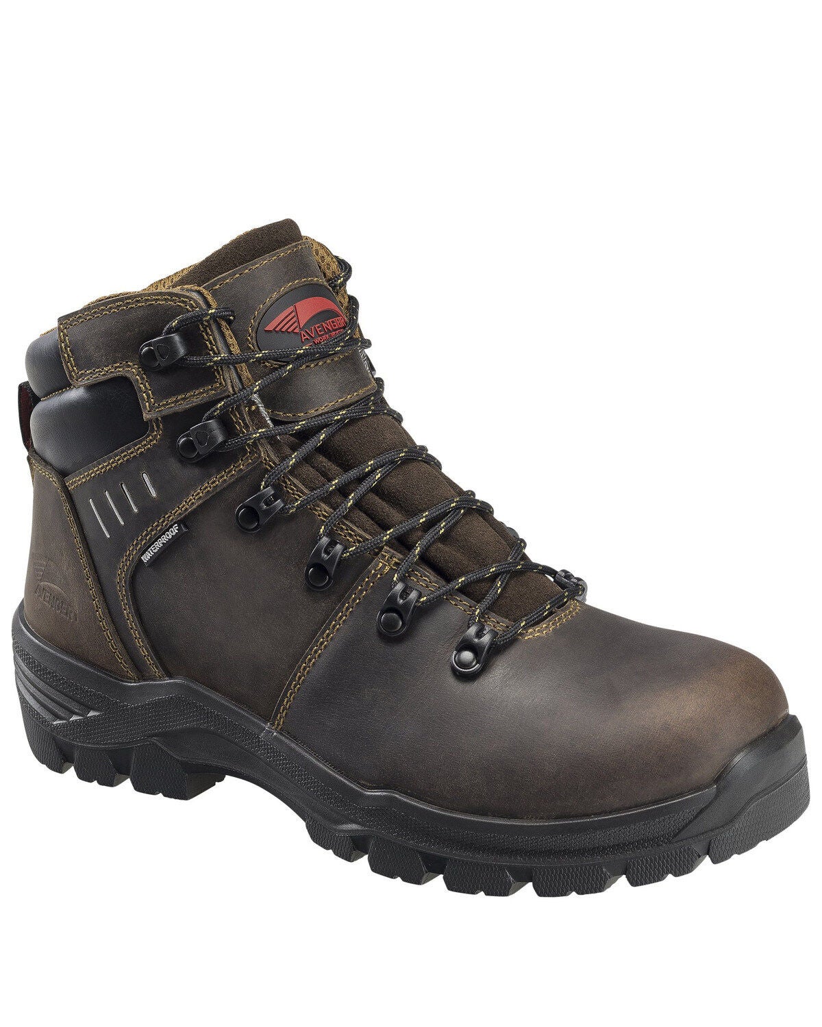 Avenger Men's Brown Foundation Work Boots - Composite Toe, Brown, hi-res