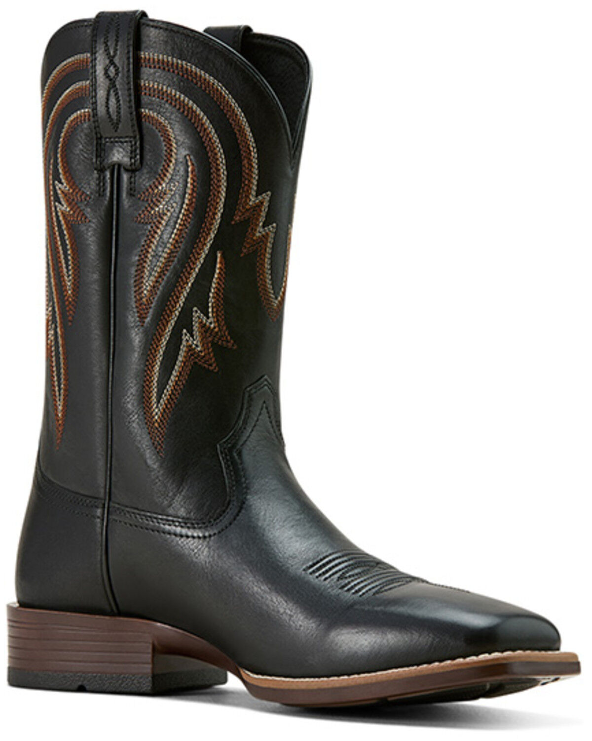 Ariat Men's Plano Performance Western Boots - Broad Square Toe, Black, hi-res