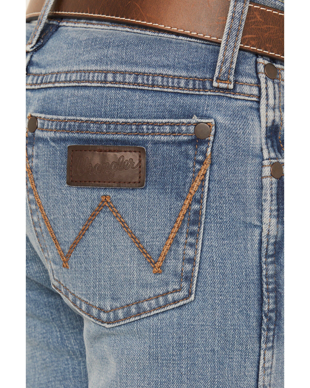 Image #4 - Wrangler Boys' Medium Wash Roughhouse Slim Straight Jeans - Big, Medium Wash, hi-res