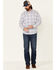 Image #2 - Flag & Anthem Men's Portola Plaid Print Long Sleeve Button Down Western Shirt, Blue, hi-res