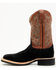 Image #3 - Justin Men's Alamo Roughout Western Boots - Broad Square Toe, Black, hi-res