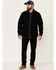 Dakota Grizzly Men's Solid Major Long Sleeve Button Down Western Flannel Shirt , Black, hi-res