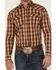 Image #3 - Cody James Men's Weekender Plaid Long Sleeve Snap Western Shirt, Brown, hi-res