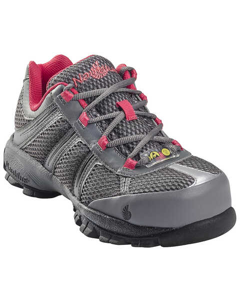 Nautilus Women's Steel Toe ESD Athletic Safety Shoes, Grey, hi-res