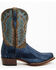 Image #2 - Dan Post Men's 11" Exotic Ostrich Leg Western Boots - Square Toe, Blue, hi-res