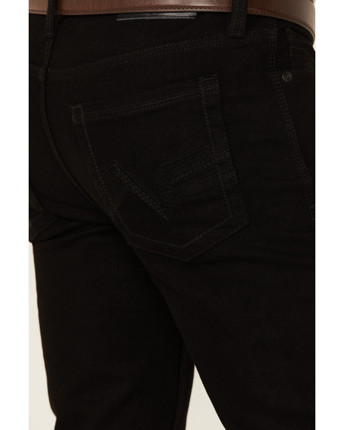 Image #4 - Cody James Men's Fresian Dark Wash Stretch Tapered Slim Straight Jeans, Black, hi-res