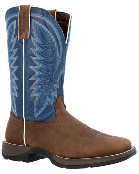 Durango Men's Rebel Performance Western Boots - Square Toe , Blue, hi-res
