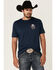 Image #1 - Howitzer Men's Patriot Lager Graphic Short Sleeve T-Shirt, Navy, hi-res