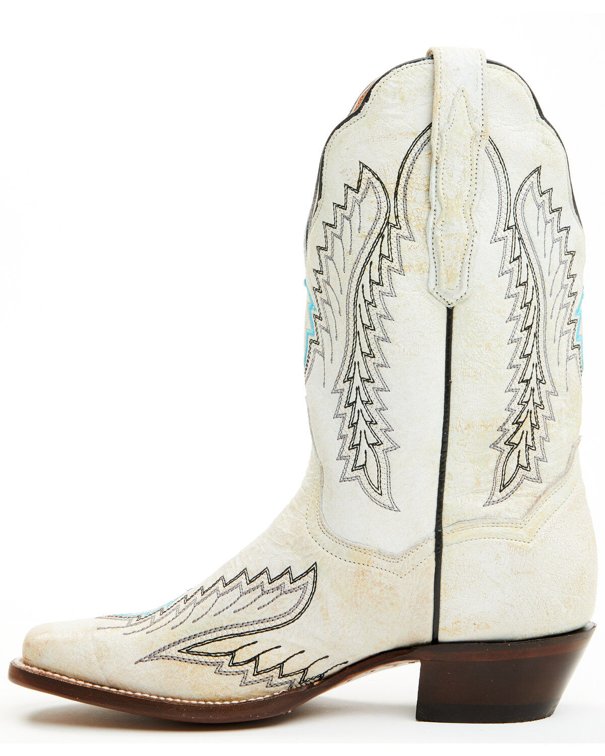 Image #3 - Dan Post Women's Darcy Western Boots - Square Toe, White, hi-res