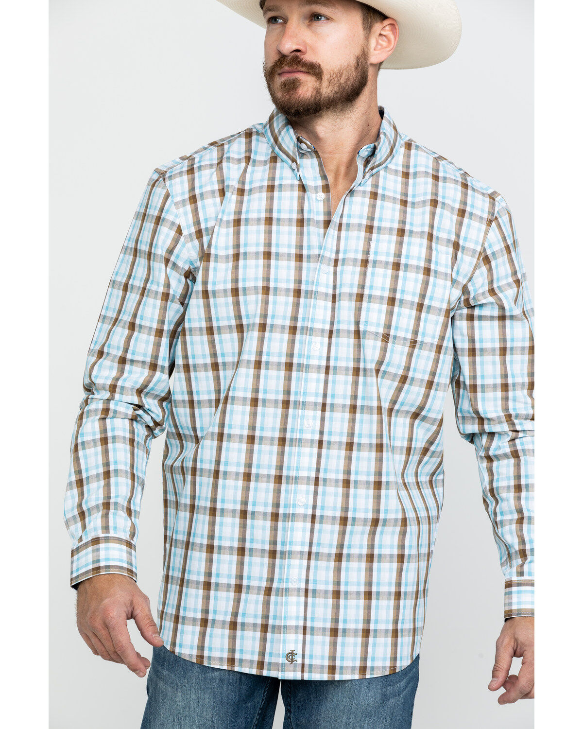 Image #5 - Cody James Core Men's Mountain Rain Med Plaid Long Sleeve Western Shirt, , hi-res