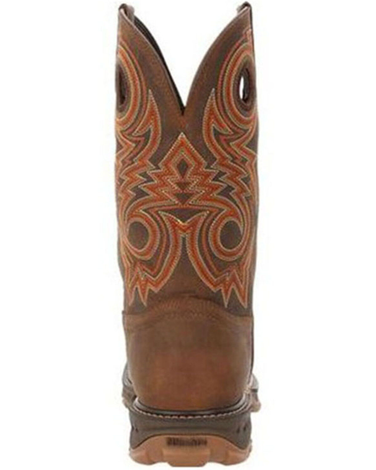 Image #5 - Durango Men's Saddle Waterproof Western Work Boots - Composite Toe, Brown, hi-res
