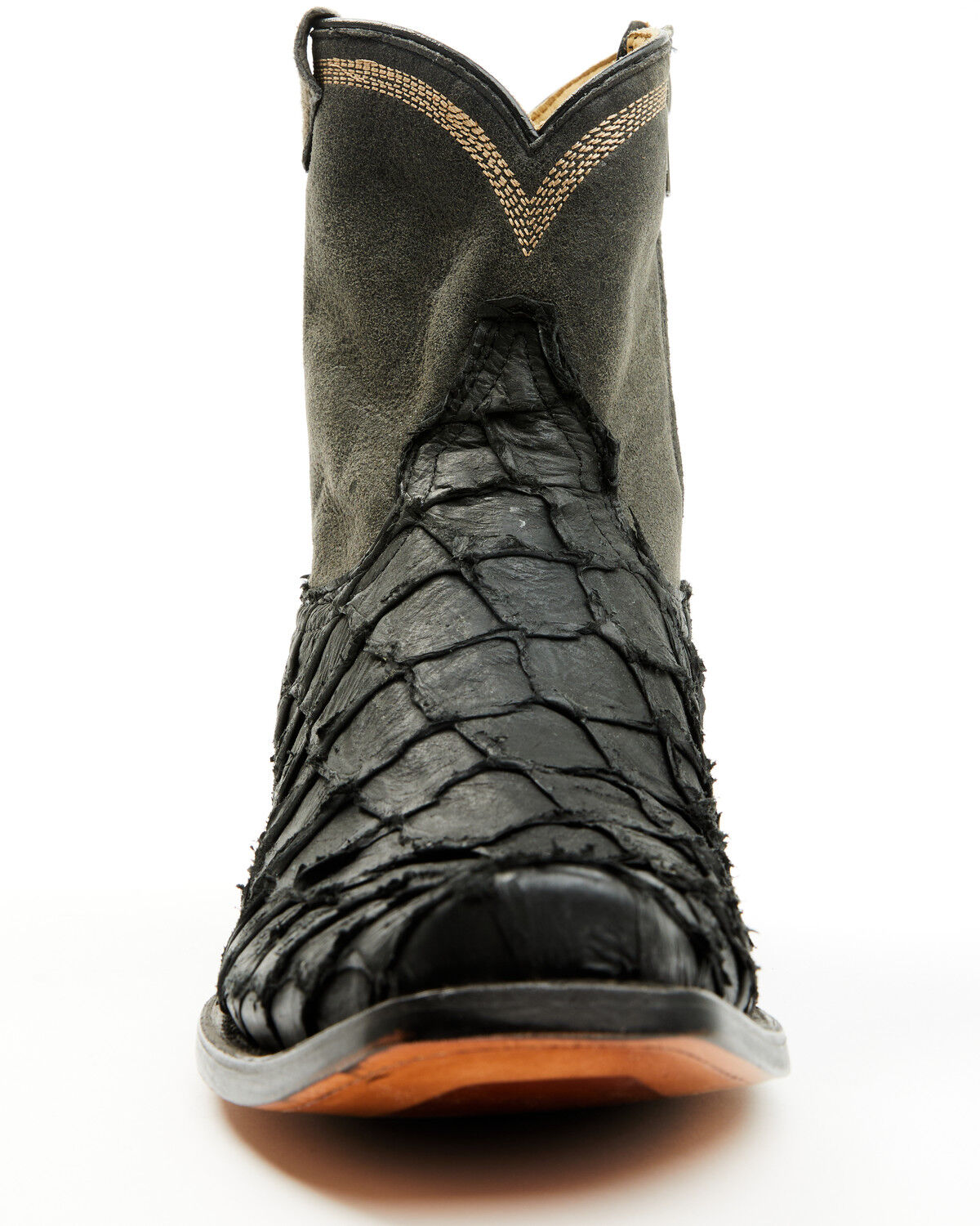 Image #4 - Corral Men's Exotic Pirarucu Western Ankle Boots - Square Toe, Black, hi-res