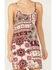 Image #3 - Shyanne Women's Printed Challis Mini Slip Dress, Taupe, hi-res