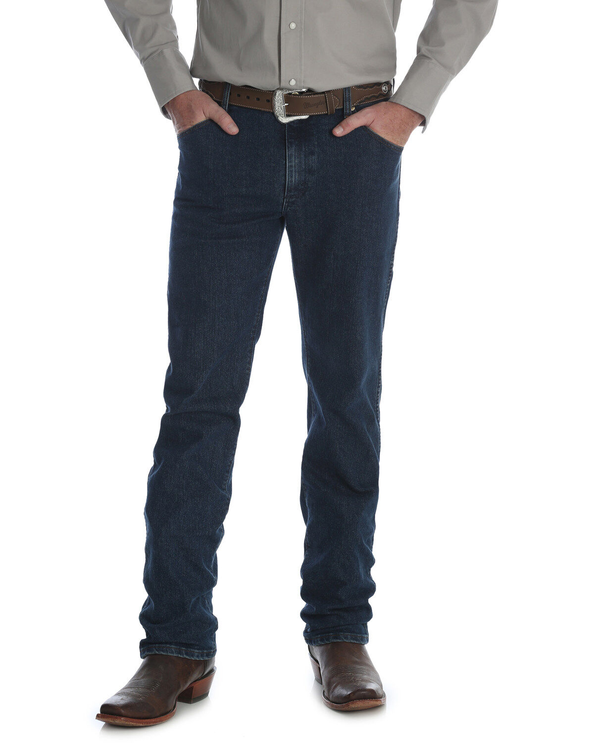 Image #2 - Wrangler Men's Premium Performance Cool Vantage Regular Fit Cowboy Cut Jeans, Indigo, hi-res