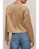 Image #2 - White Crow Women's Faux Suede Button-Down Cropped Shacket, Tan, hi-res