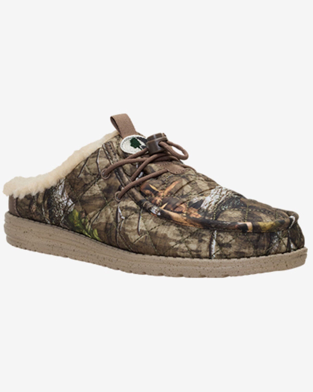 HEYDUDE Men's Mossy Oak Country Roads Wally Camo Slip-On Casual Shoes - Moc Toe, Green, hi-res