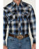 Image #3 - Wrangler Retro Men's Plaid Print Long Sleeve Snap Western Shirt, Black, hi-res