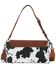 Image #3 - Wrangler Women's Boot Barn Exclusive Daisy Cow Print Flap Shoulder Bag, Brown, hi-res