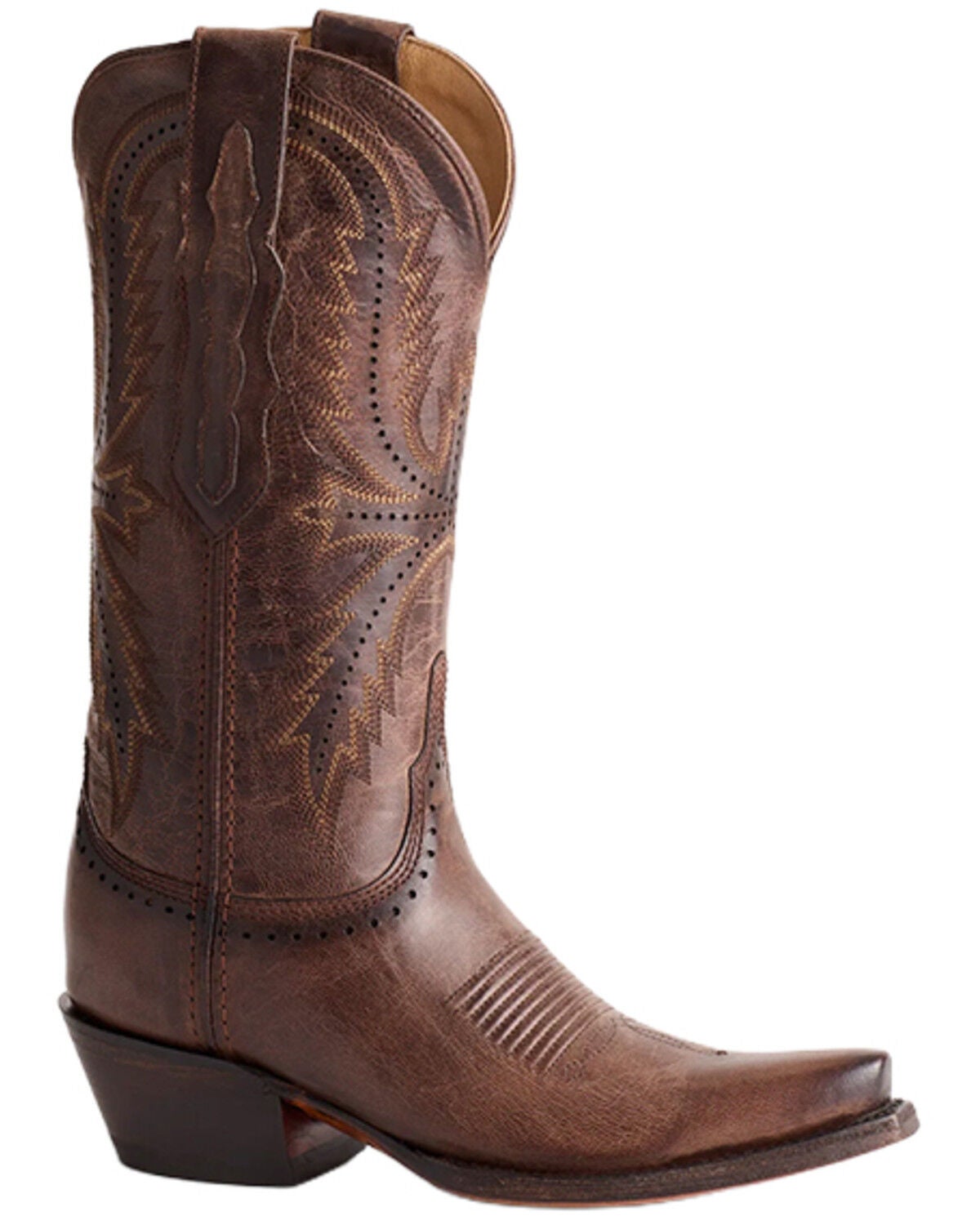 Image #1 - Lucchese Women's Marcella Western Boots - Snip Toe, Brown, hi-res