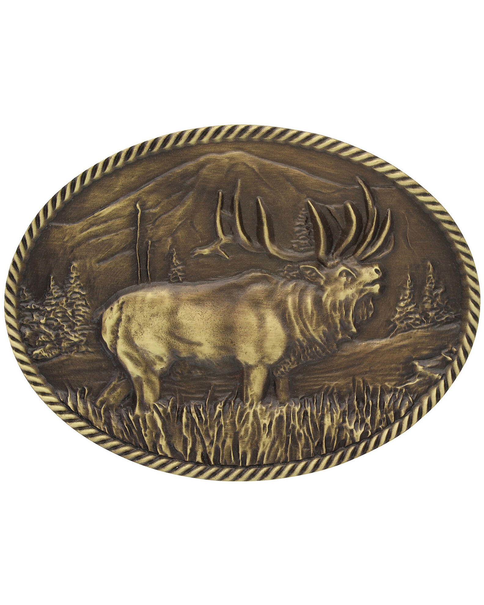 Product Name Montana Silversmiths Wild Elk Belt Buckle