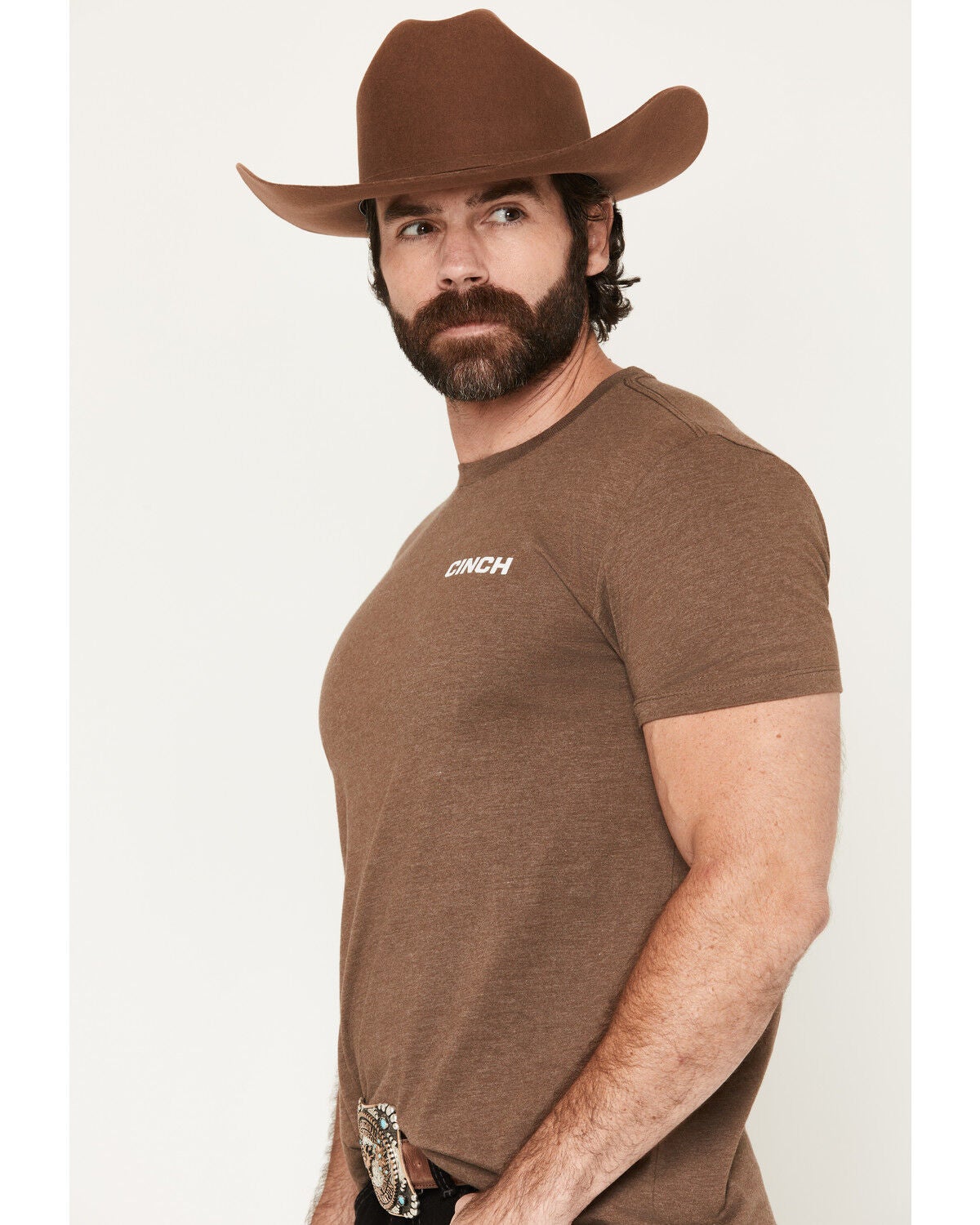 Image #3 - Cinch Men's Boot Barn Exclusive Southwest Short Sleeve Graphic T-Shirt, Brown, hi-res