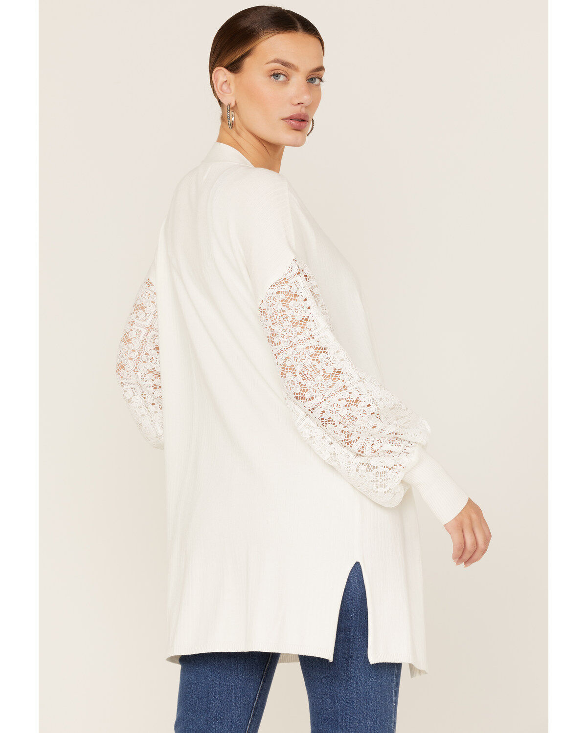 Image #4 - Shyanne Women's Lace Knit Cardigan Sweater, , hi-res