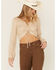 Lush Clothing Cinch Front Pointelle Bell Sleeve Top, Oatmeal, hi-res