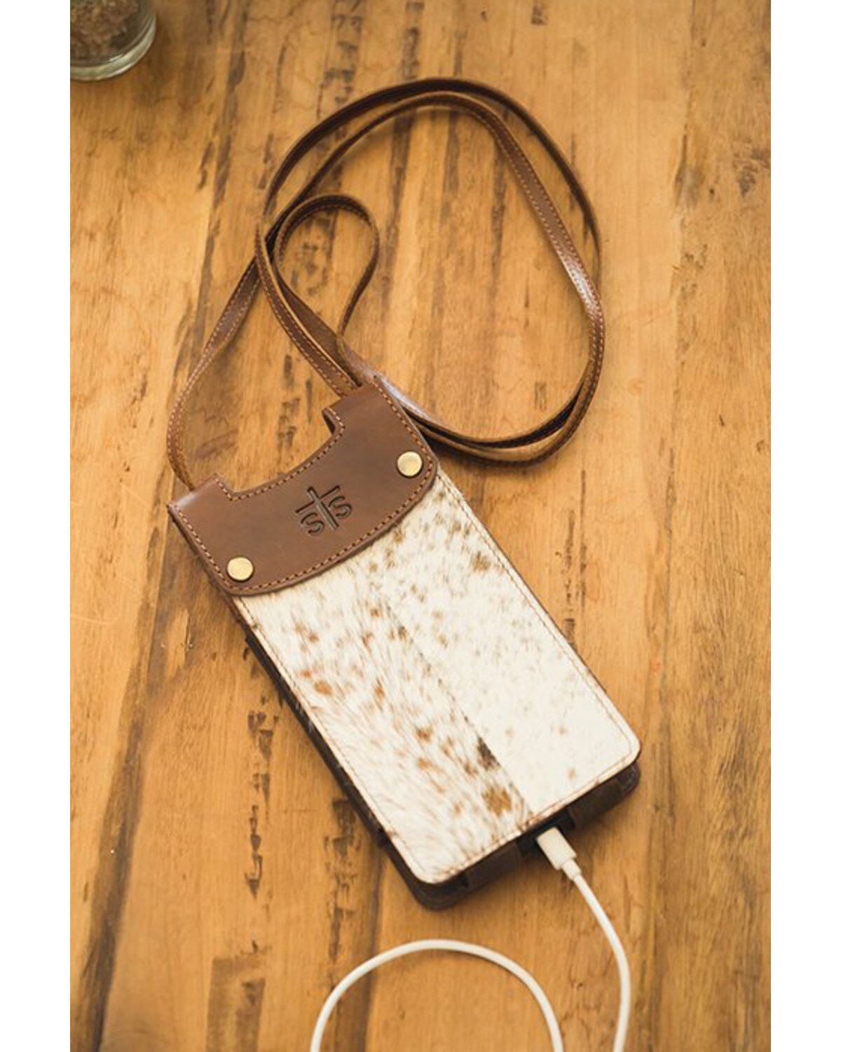 Image #3 - STS Ranchwear Women's Hair On Cowhide Crossbody Phone Bag, , hi-res