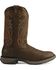 Image #2 - Durango Men's Rebel Round Toe Western Boots, Chocolate, hi-res