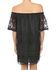 Image #4 - Glam Women's Crochet Embroidered Mini Dress, Black, hi-res