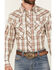 Image #3 - Wrangler 20X Men's Plaid Print Long Sleeve Snap Stretch Western Shirt, Brown, hi-res