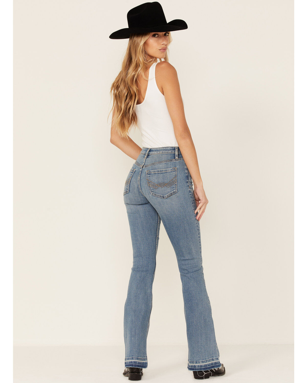 Product Name:  Idyllwind Women's Medium Wash Old West High Risin' Released Hem Flare Jeans