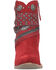 Image #4 - Dingo Women's Suede Bandida Western Booties - Round Toe, Red, hi-res
