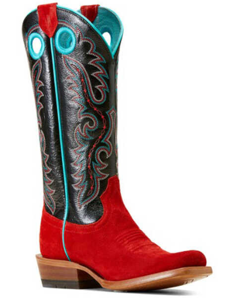 Ariat Women's Futurity Boon Western Boots - Square Toe, Red, hi-res