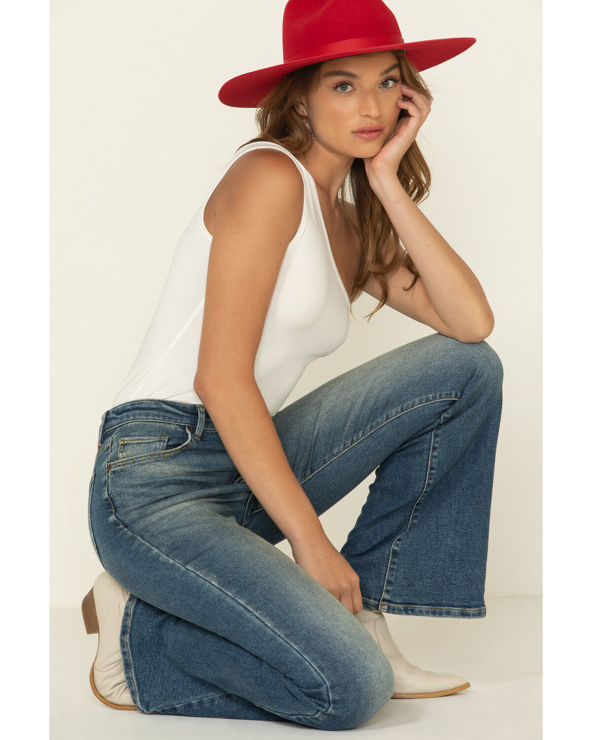 Image #2 - Lee Women's Distance High Rise Flare Jeans, Blue, hi-res
