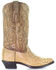 Corral Men's Ostrich Embroidery Western Boots - Round Toe, Ivory, hi-res