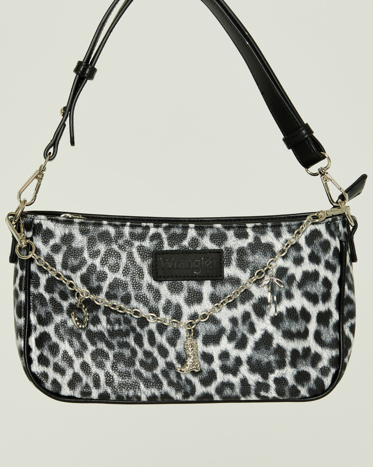 Product Name:  Wrangler Women's Boot Barn Exclusive Leopard Print Shoulder Bag with Chain