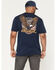 Image #1 - Thorogood Men's Freedom Eagle Short Sleeve Graphic Work T-Shirt, Navy, hi-res