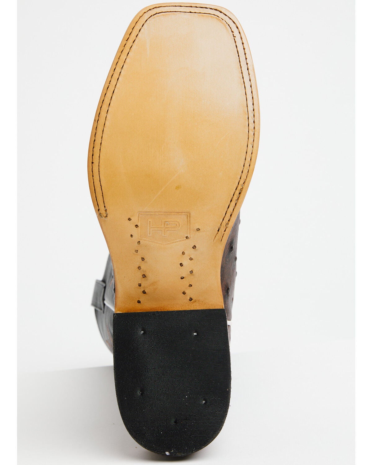 Image #7 - Horse Power Men's Ostrich Print Western Boots - Broad Square Toe, Brown, hi-res