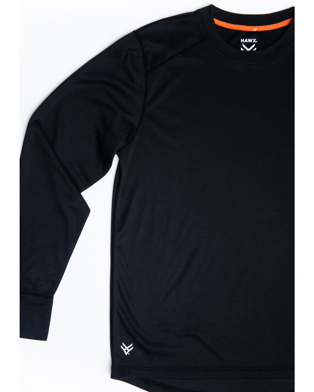 Image #2 - Hawx Men's Black Mid-Weight Base Layer Thermal Long Sleeve Work Shirt - Tall, Black, hi-res