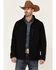 Image #1 - Cody James Core Men's American Embroidered Sleeve Zip-Front Steamboat Jacket , Black, hi-res