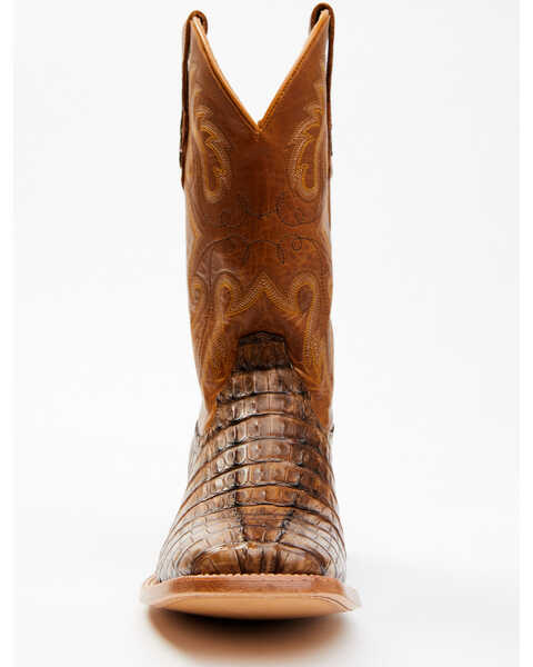 Image #4 - Cody James Men's Exotic Caiman Tail Skin Western Boots - Broad Square Toe, Brown, hi-res