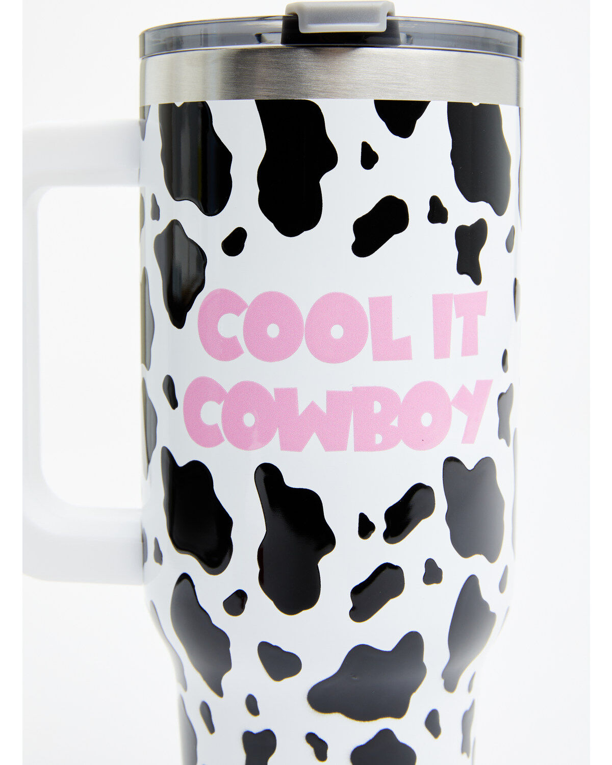 Image #2 - Boot Barn 40oz Cool It Cowboy Tumbler With Handle, Black/white, hi-res