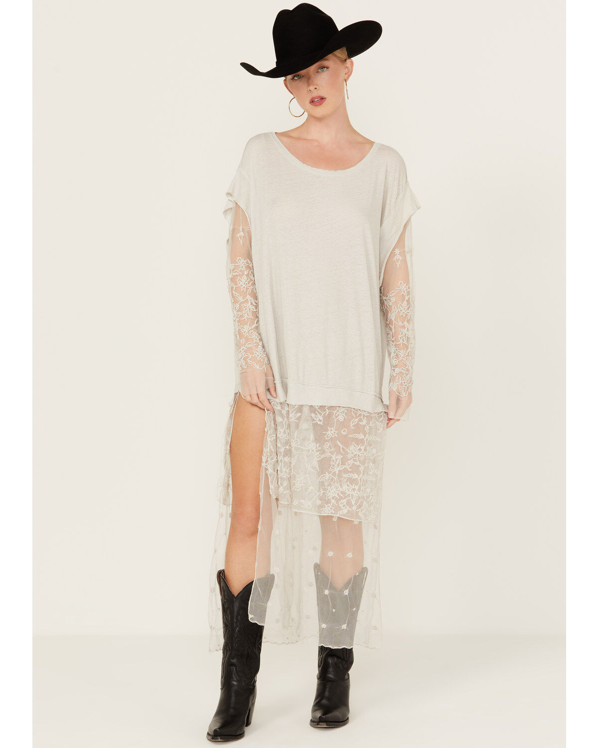 Image #2 - Free People Women's Rock Steady Maxi Shirt Dress, White, hi-res