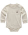 Image #1 - Carhartt Infant Boys' Logo Long Sleeve Snap Onesie, Off White, hi-res