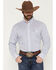 Image #1 - Wrangler Men's Classics Paisley Print Long Sleeve Button-Down Western Shirt, Blue, hi-res