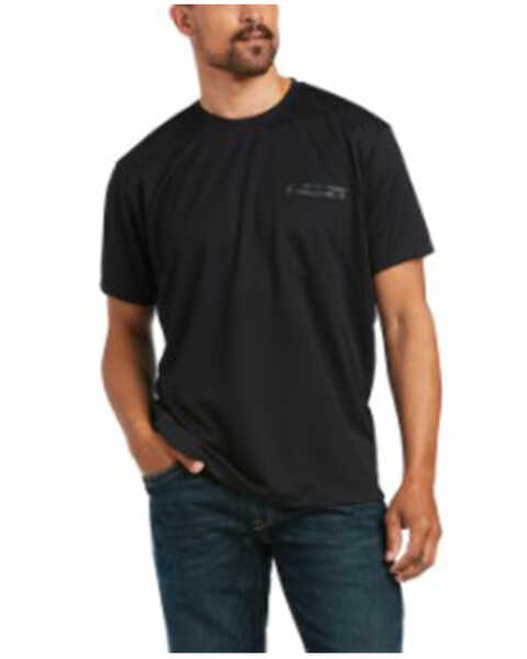Ariat Men's Rabar Polartec Elite All Season Work Pocket T-Shirt , Black, hi-res