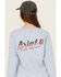 Image #4 - Ariat Women's FR Air Bolt Logo Long Sleeve Graphic T-Shirt, Blue, hi-res