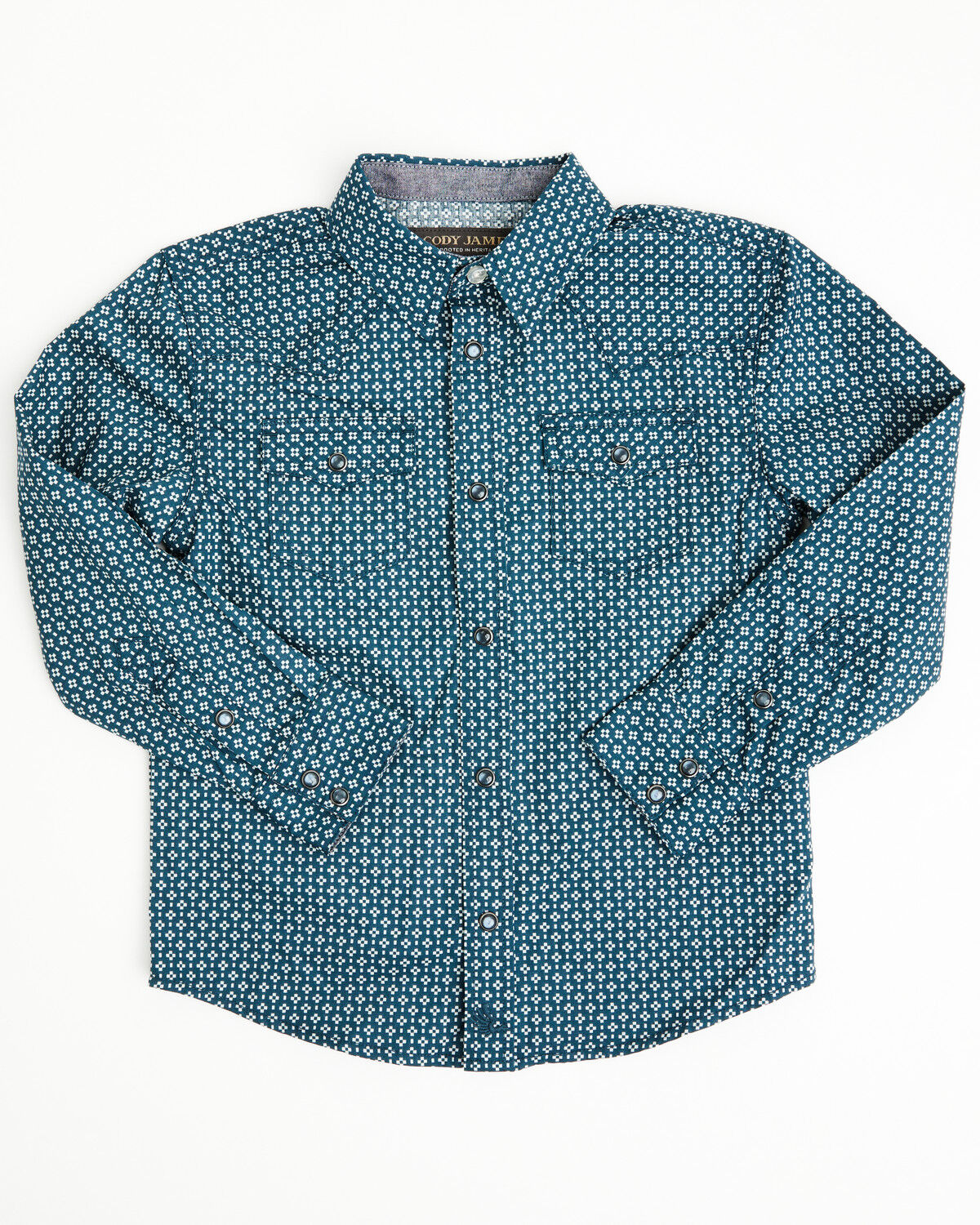 Cody James Toddler Boys' Westward Paisley Print Long Sleeve Snap Western Shirt