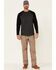 Image #2 - Hawx Men's Dark Gray Original Baseball Crew Long Sleeve Work T-Shirt, , hi-res